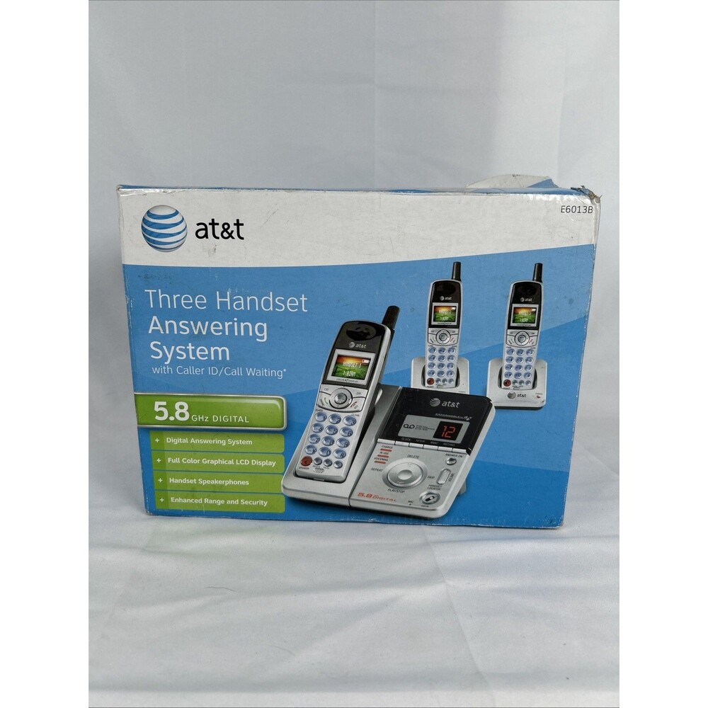 AT&T 3 Handset Answering System With Caller ID / Call Waiting E6013B
